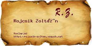 Rojcsik Zoltán névjegykártya